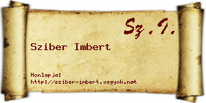 Sziber Imbert névjegykártya